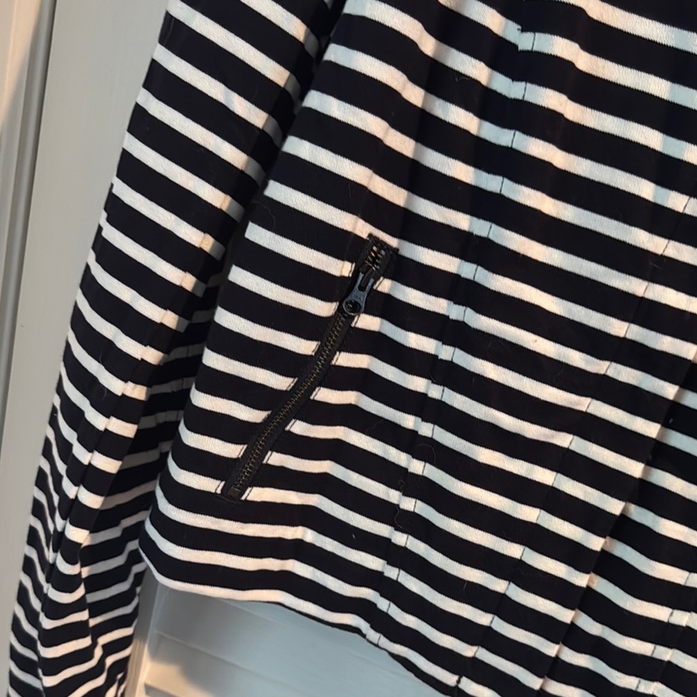 LOFT Women's Striped Blazer in Black and White - Picture 6 of 6